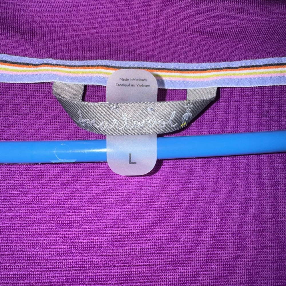 Women's Smartwool Maybell Purple Long Sleeve Wrap Dress L - Picture 4 of 10